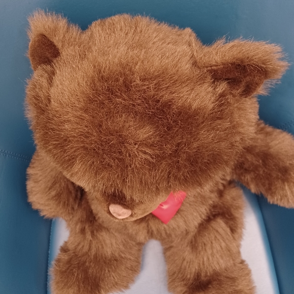 Shanghai Hai li toy Teddy bear red bowtie Brown large  plus stuffed animal - Picture 5 of 9